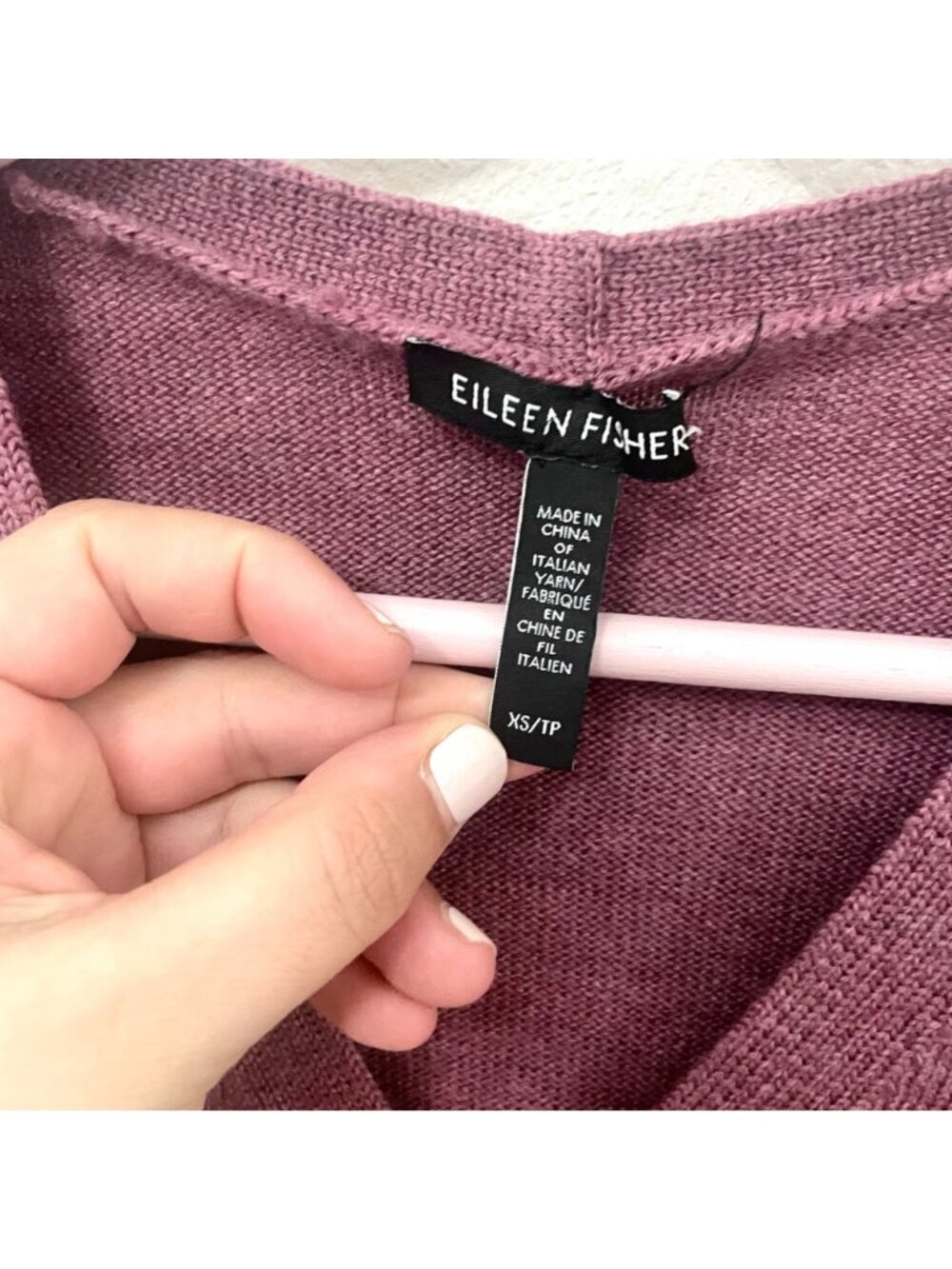 Eileen Fisher Merino V-Neck Sweater Pink Size XS Boxy - Picture 3 of 5
